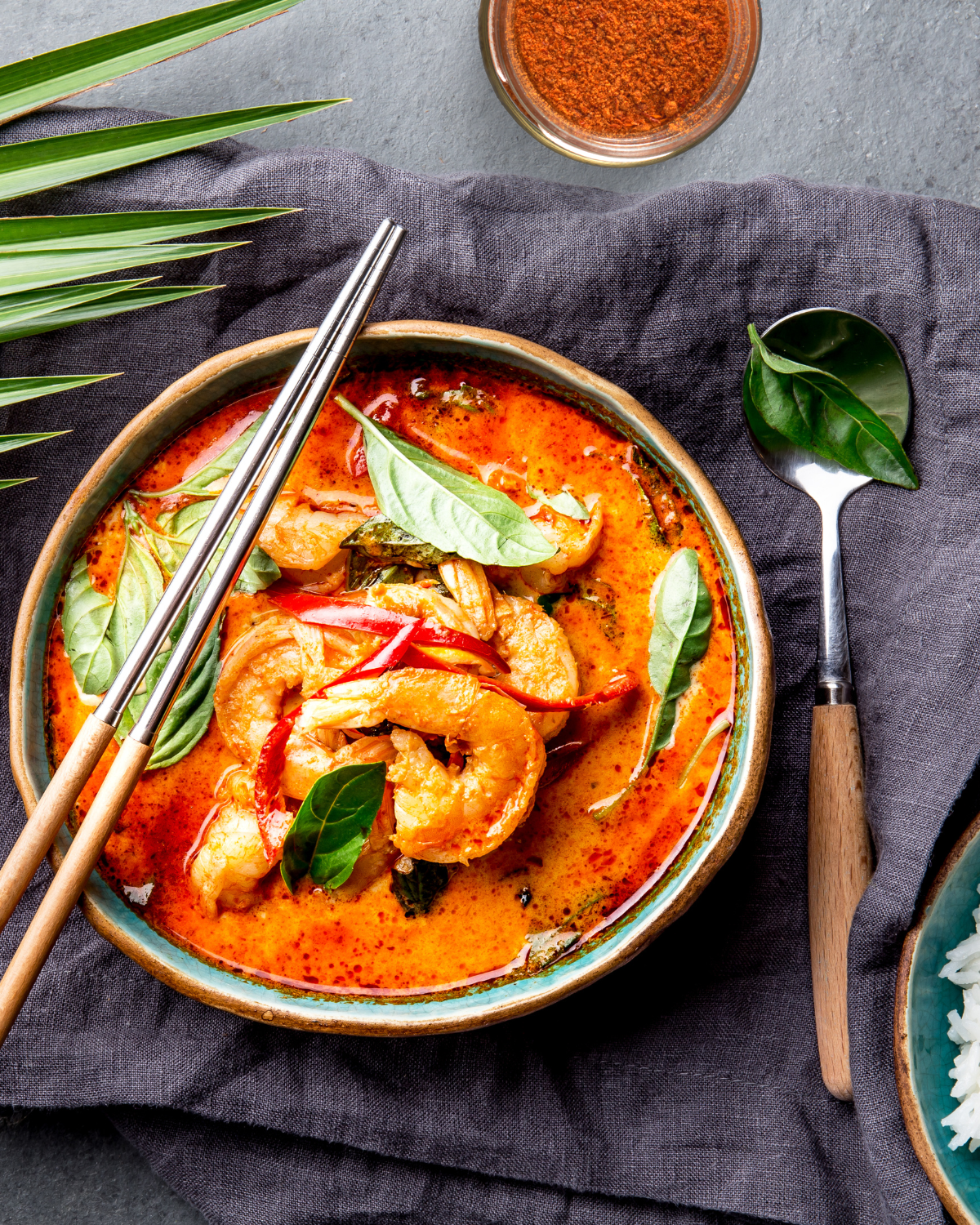 COCONUT SHRIMP THAI CURRY AND SPINACH