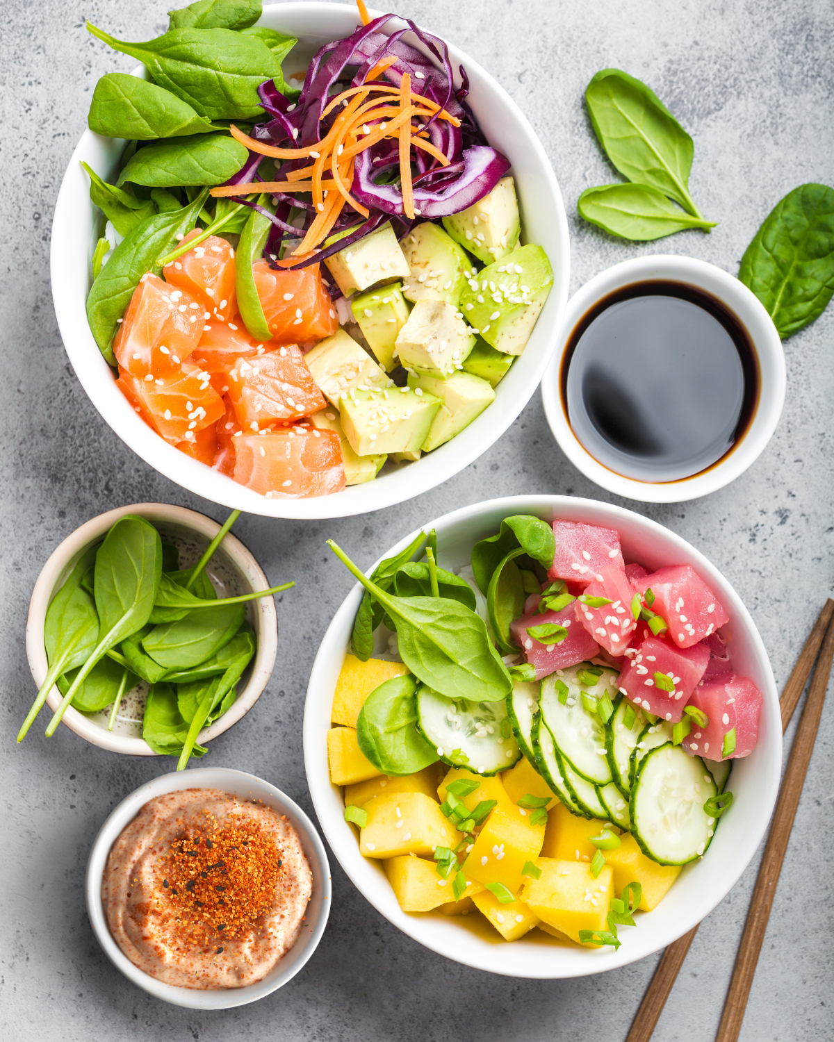 SALMON POKÉ WITH CREAMY SHICHIMI TOGARASHI DRESSING