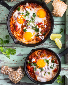 HARISSA SPICED SHAKSHUKA WITH FETA