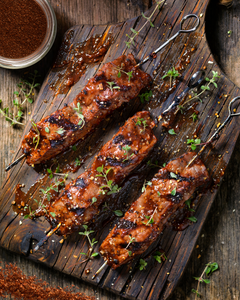 FLAMIN’ COFFEE BBQ SKEWERS