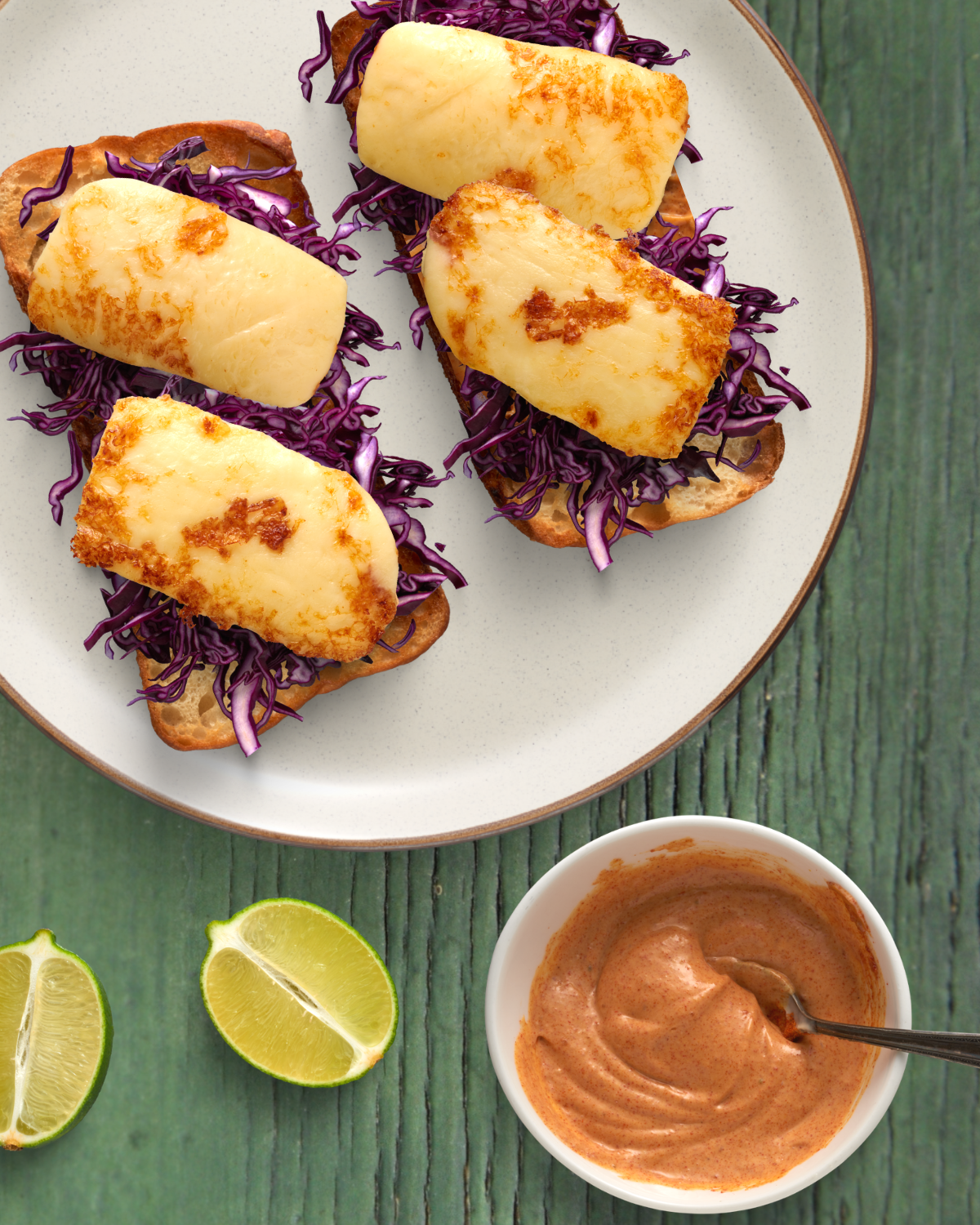 HALLOUMI ON TOAST WITH ZESTY SMOKED PAPRIKA MAYO