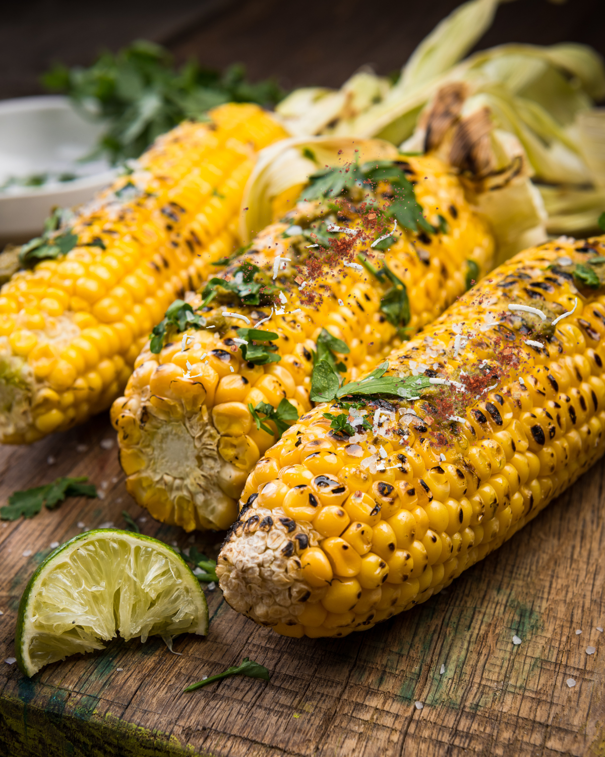 JAMAICAN JERK CORN WITH COCONUT FLAKES
