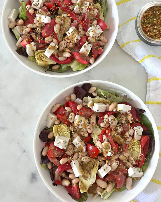 SALADE ANTIPASTO VÉGÉTALIENNE