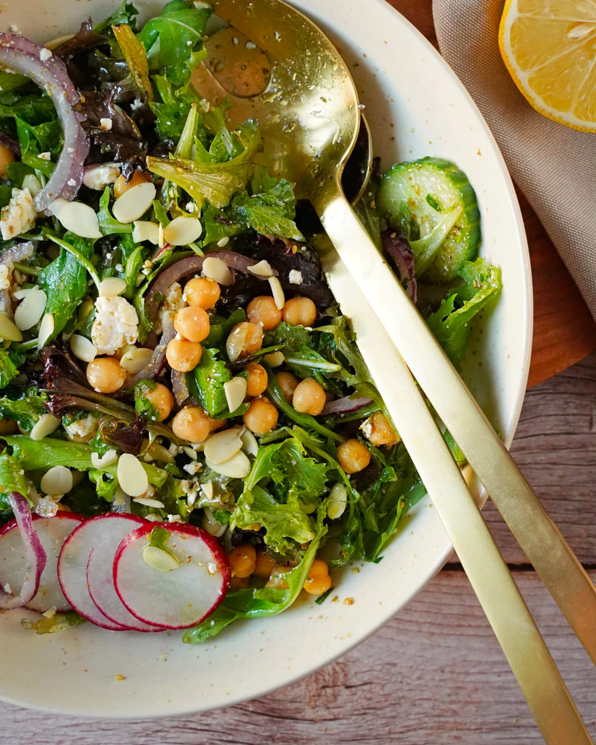 CHICKPEA SALAD WITH ZAATAR CITRUS DRESSING (VEGAN)