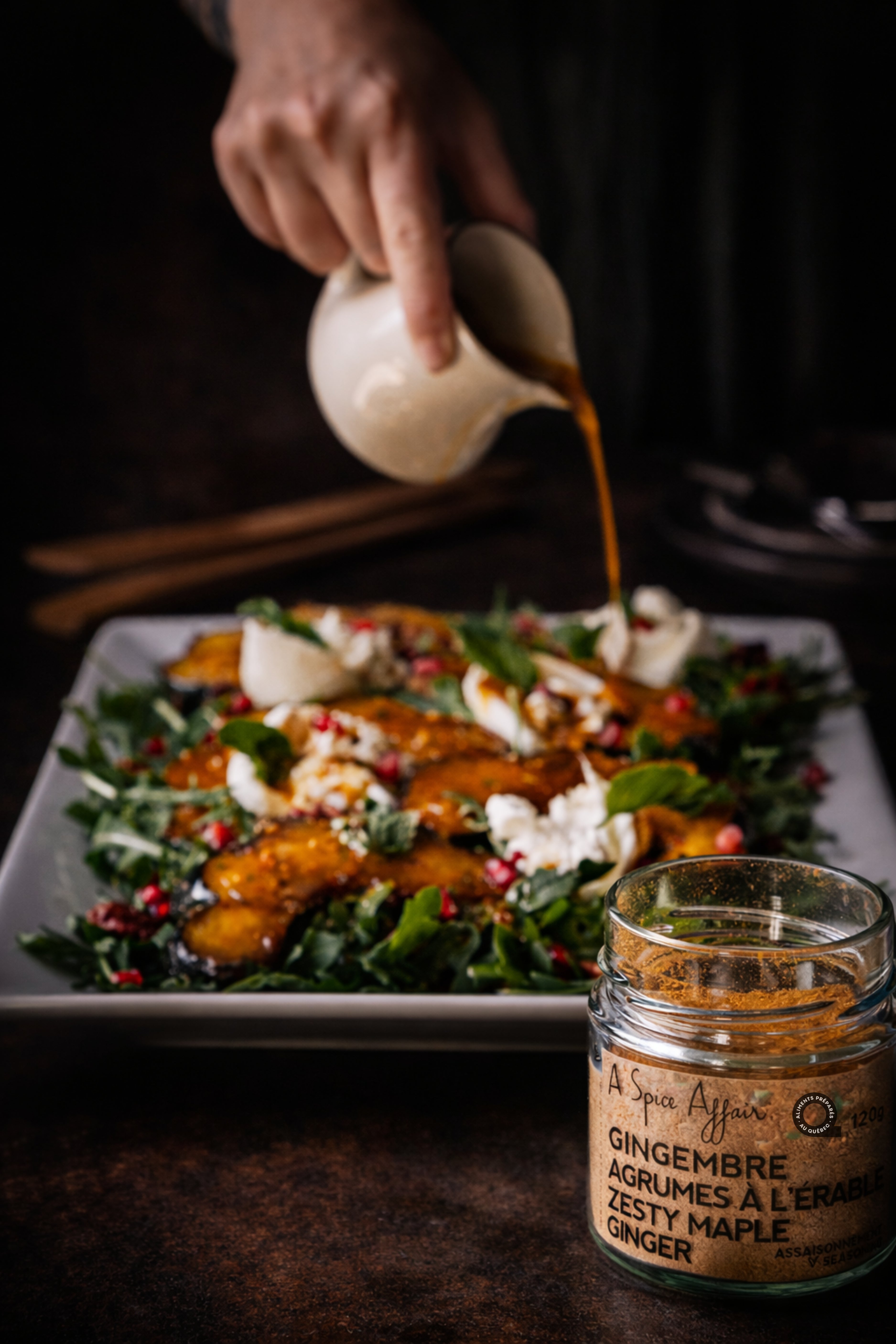 ZESTY MAPLE GINGER SPRING SALAD