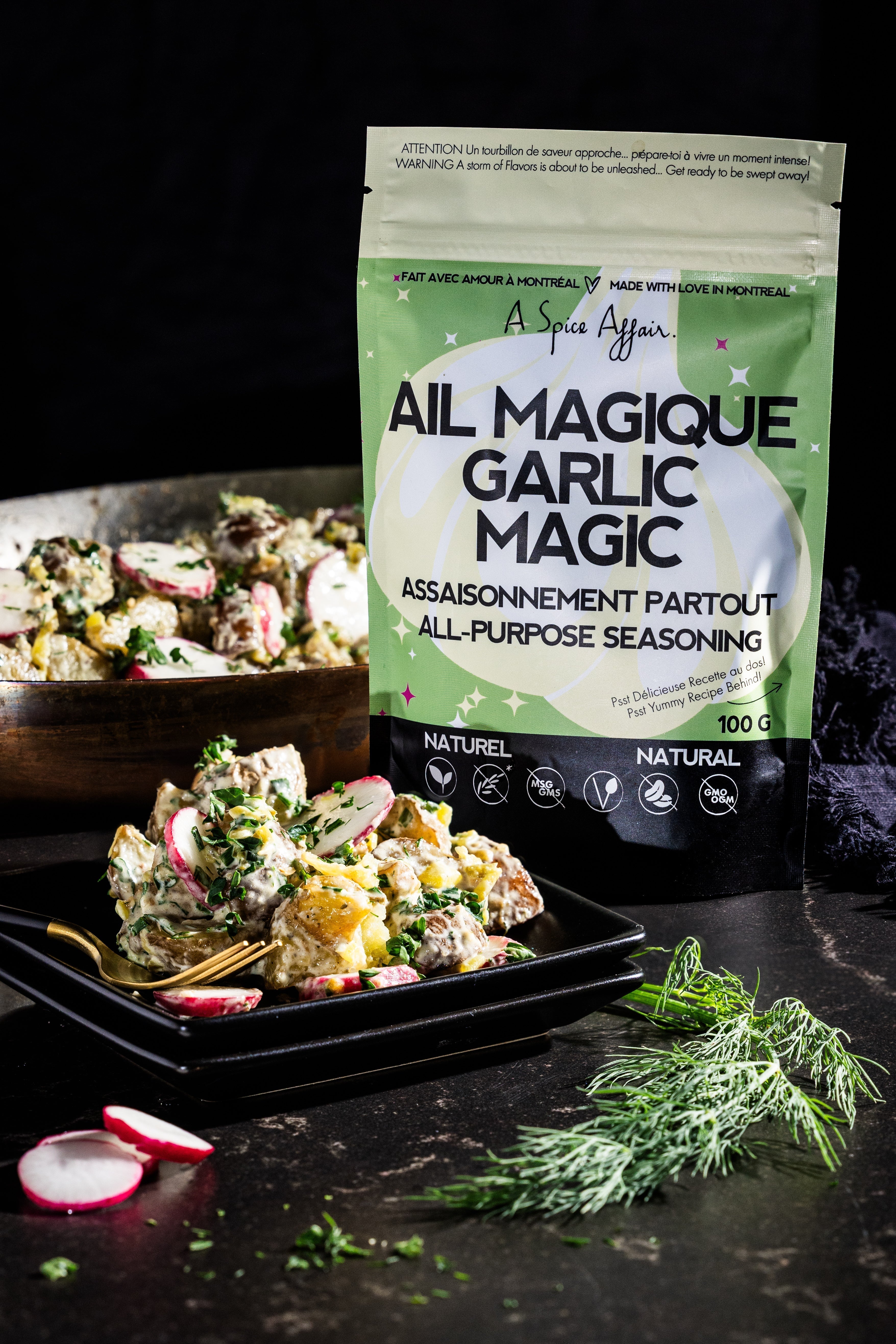 GARLIC MAGIC ROASTED POTATO SALAD