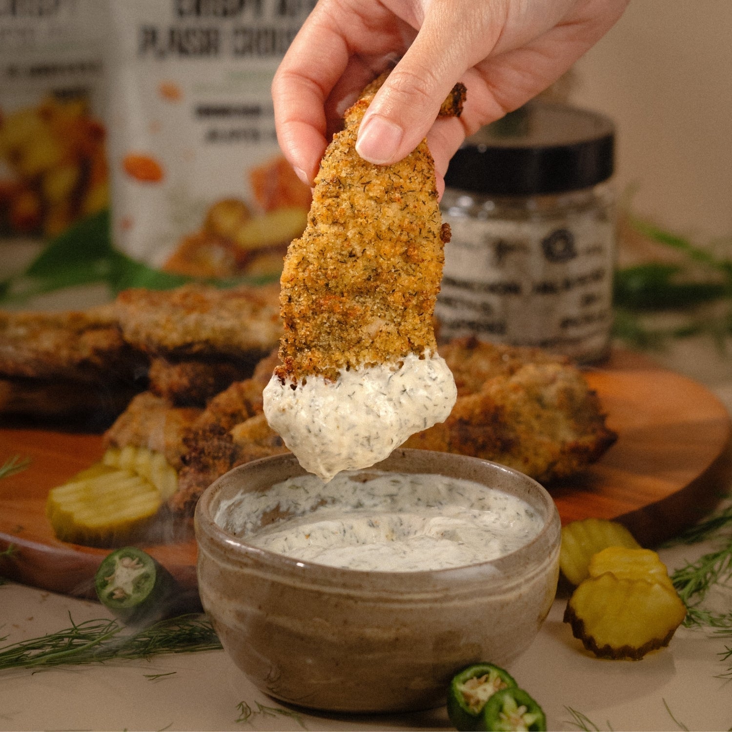 JALAPEÑO DILL PICKLE CRISPY CHICKEN TENDERS