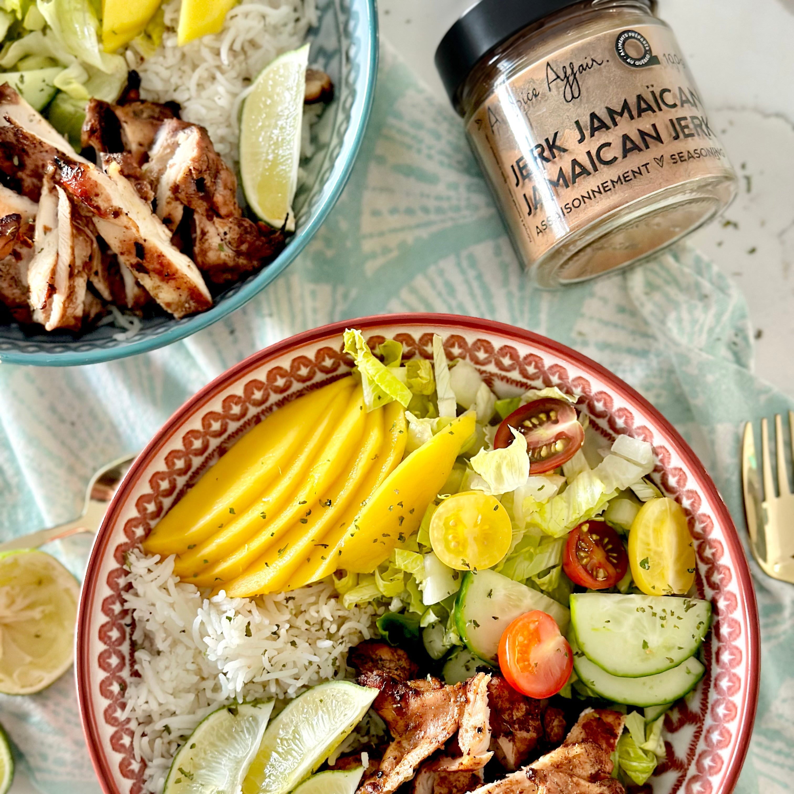 JAMAICAN JERK CHICKEN RICE BOWLS