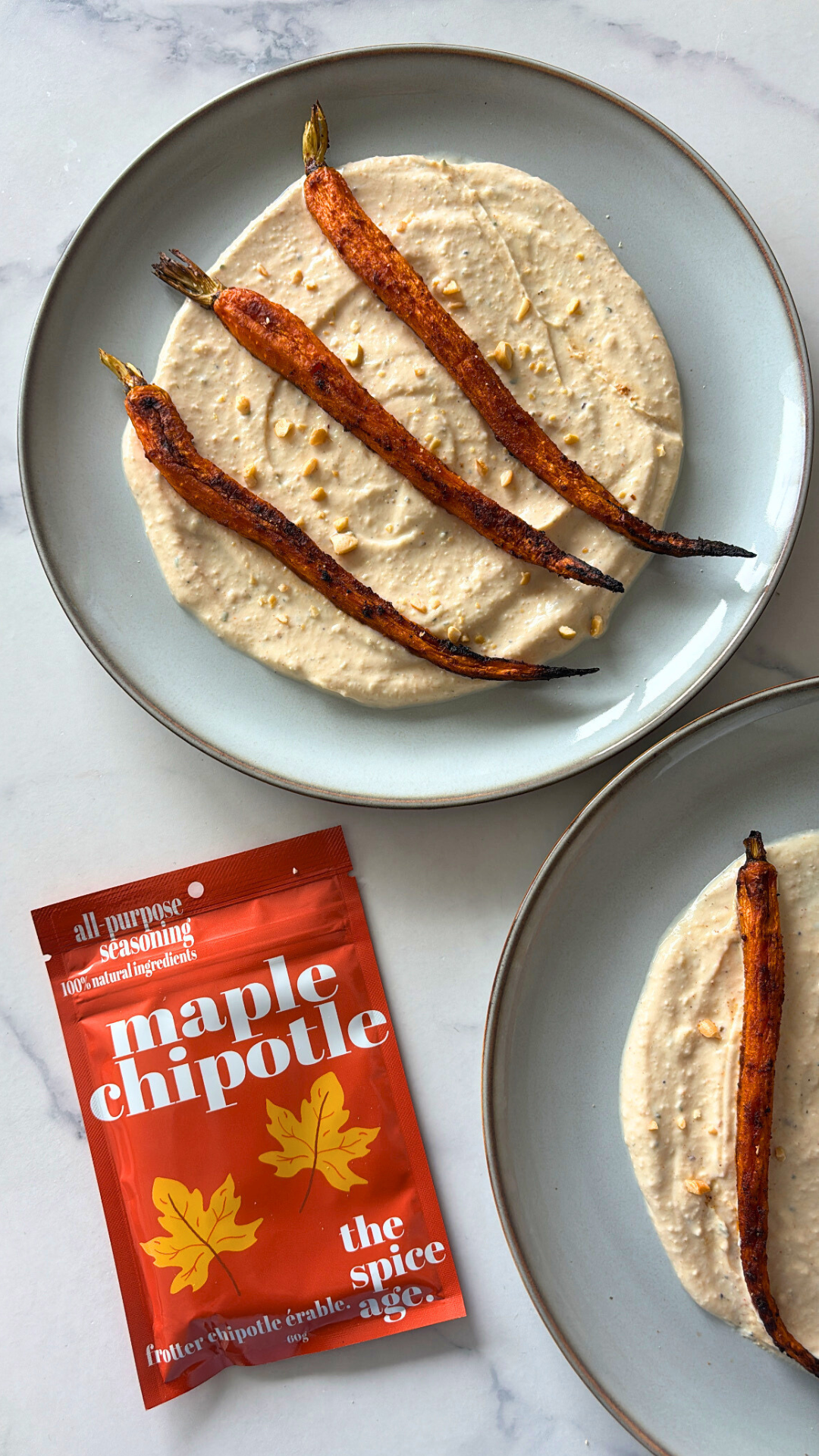 Maple Roasted Carrots & Creamy Tofu