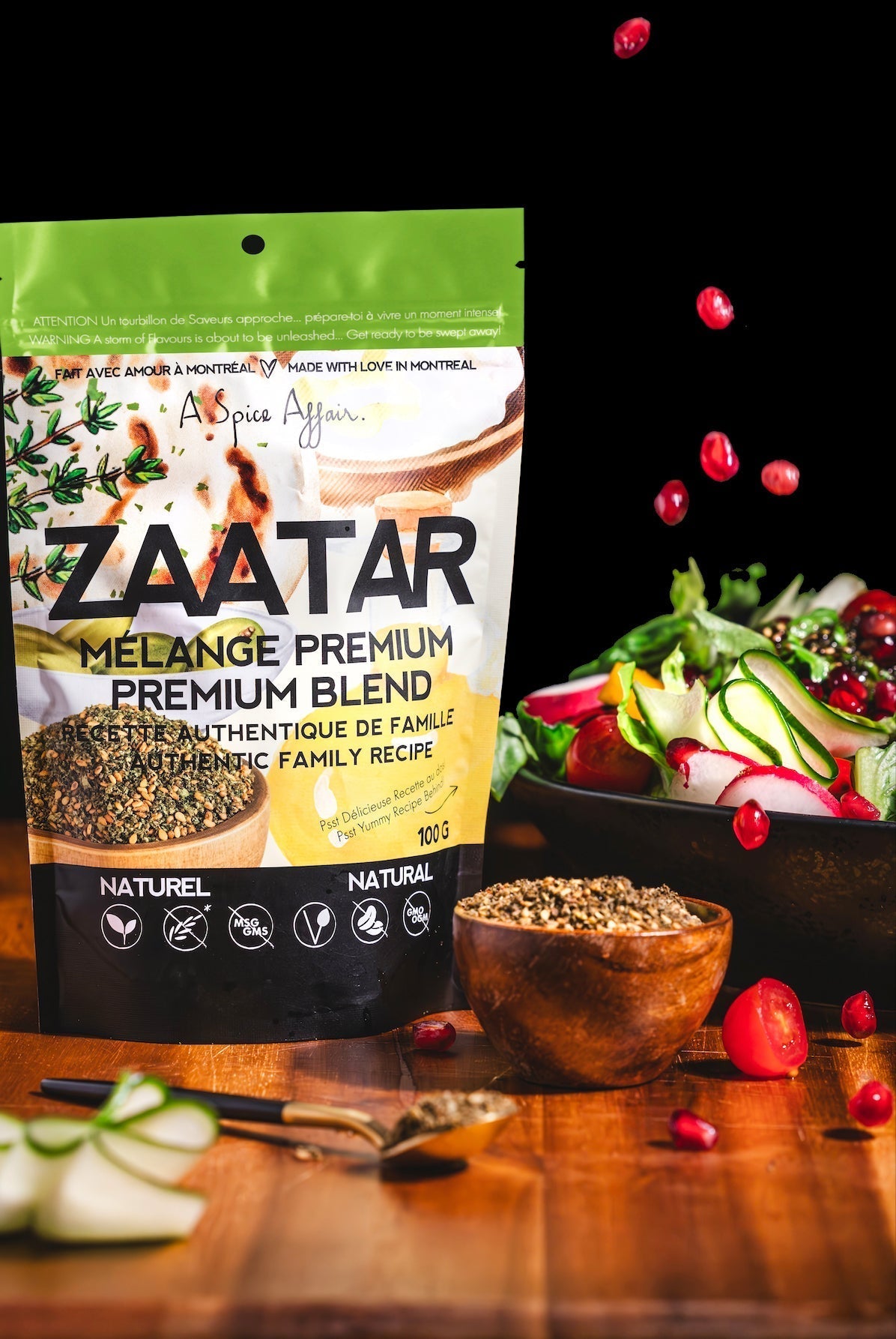 FATTOUSH SALAD WITH PREMIUM ZAATAR