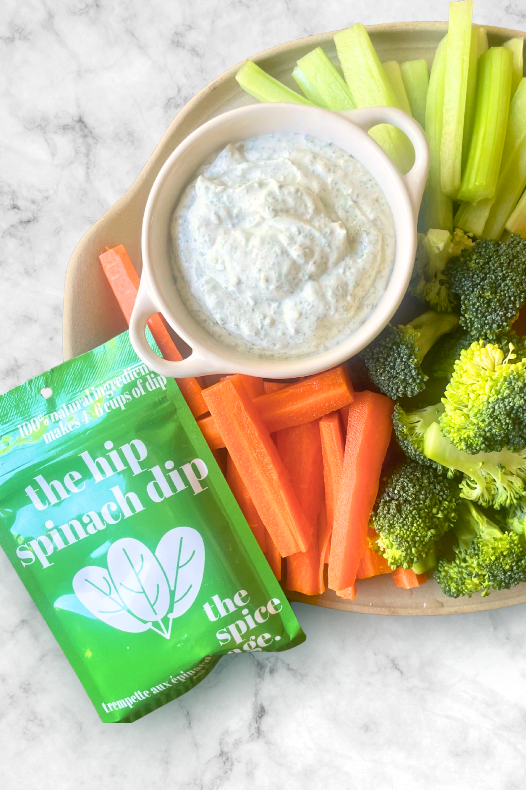 Easy Spinach Dip Recipe for Crudités