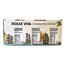Load image into Gallery viewer, DOLCE VITA ITALIAN 3-PACK SPICE SET (8.11 oz)