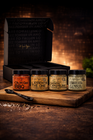 Coffret 4 pots avec cuillère à mesurer 3 en 1 : Collection Trempette & Gril