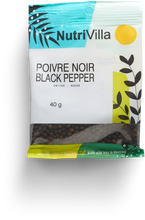 Load image into Gallery viewer, BLACK PEPPER WHOLE NUTRIVILLA BAG 40 G (1.41 oz)
