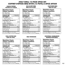 Charger l'image dans la galerie, COFFRET D'ÉPICES BBQ DIVIN (12 POTS)