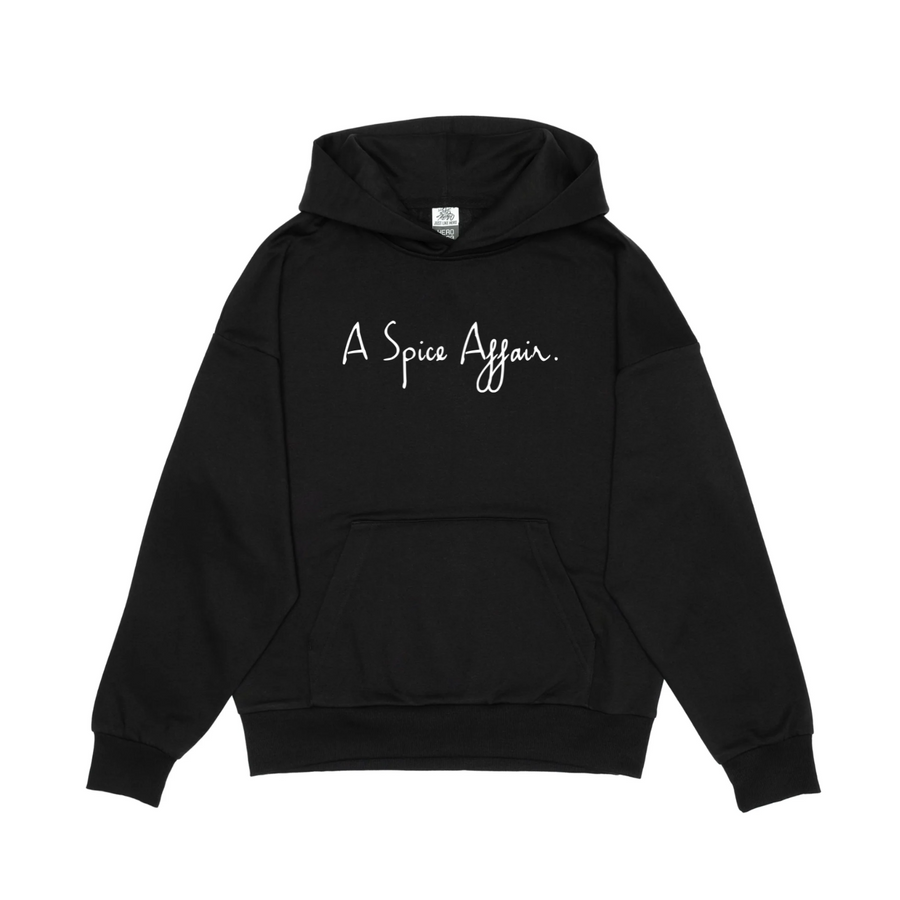 Chandail à Capuchon Noir Unisexe La Bande Épicée A Spice Affair