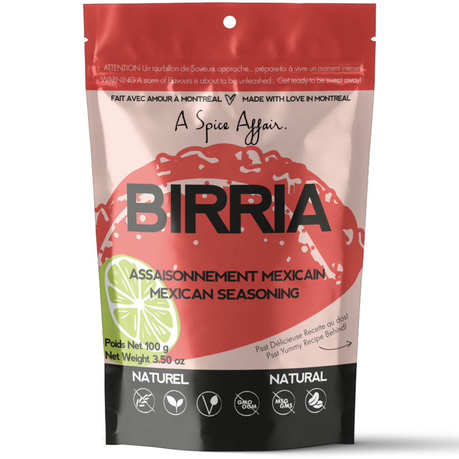 ASSAISONNEMENT BIRRIA MEXICAINE 100 G (3,5 oz) SACHET