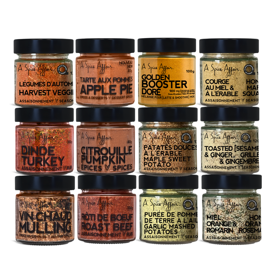 THE PERFECT GATHERING (2026 EDITION) – ASSORTMENT OF 12 HOLIDAY SPICE JARS