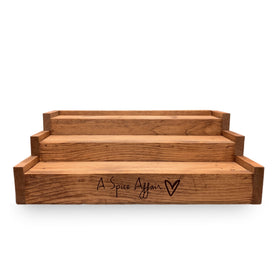 A SPICE AFFAIR'S COUNTERTOP WOOD RACK (18 JARS)