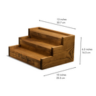 A SPICE AFFAIR'S COUNTERTOP WOOD RACK (12 JARS)